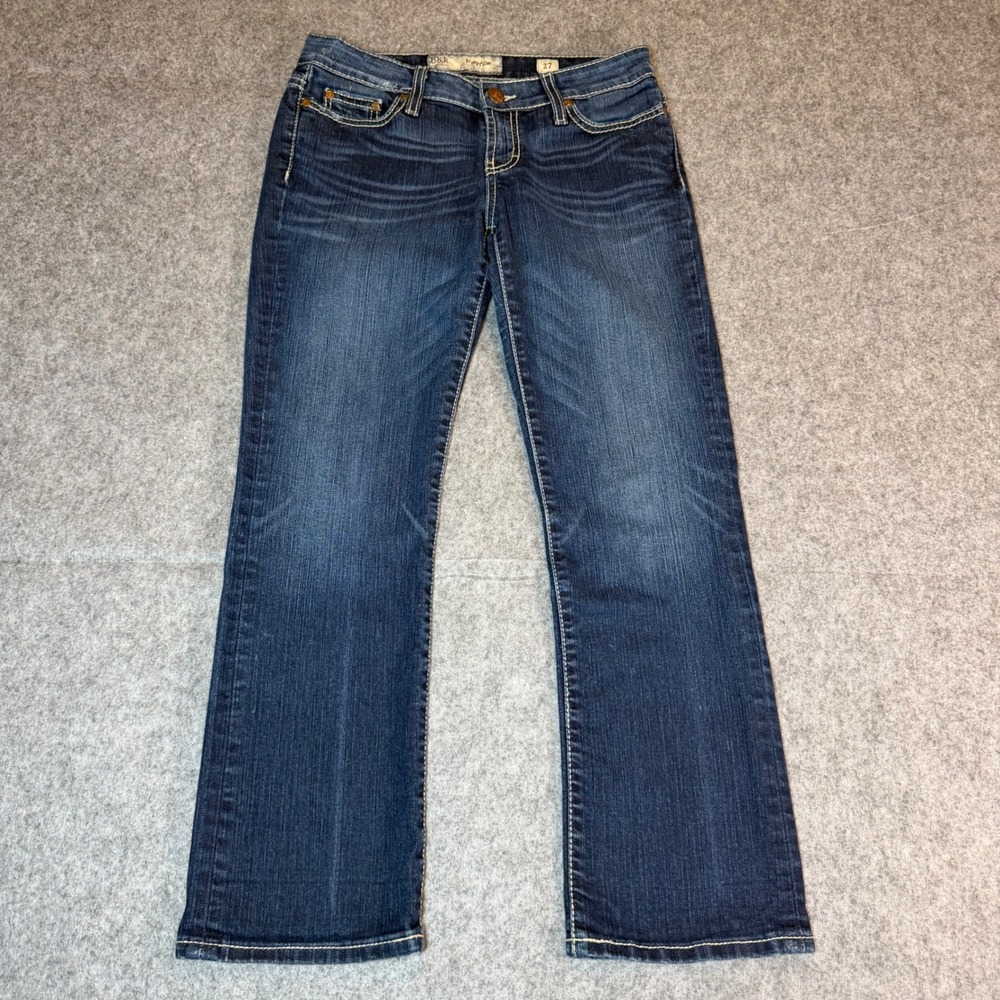 BKE Payton Bootcut Women's Jeans Dark Wash Stretch Thick Stitch Size 27
